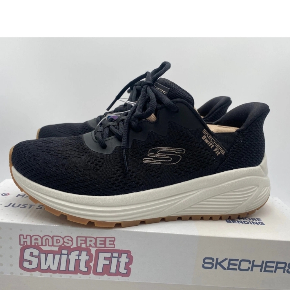 Skechers Women's Hands Free Swift Fit Athletic Sneaker Black - Picture 2 of 6